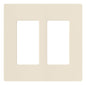 Lutron Claro 2 Gang Decorator/Rocker Wallplate, Gloss, Gray (1-Pack) | CW-2-GR