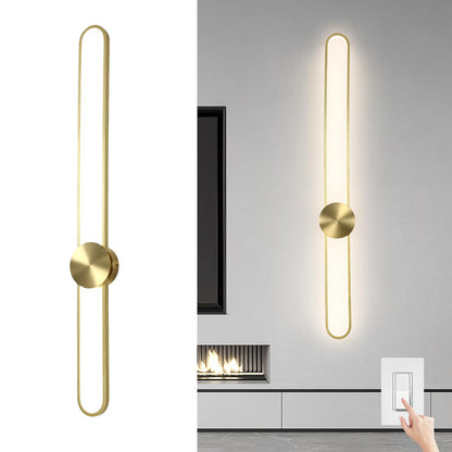 Modern Wall Sconce 4000K Dimmable LED Wall Light Fixture, Hardwired Wall Lamp for Living Room, Dining Room, Bedroom, Hallway, Lobby, Entryway (Brushed Black, H110cm/43.3inch)