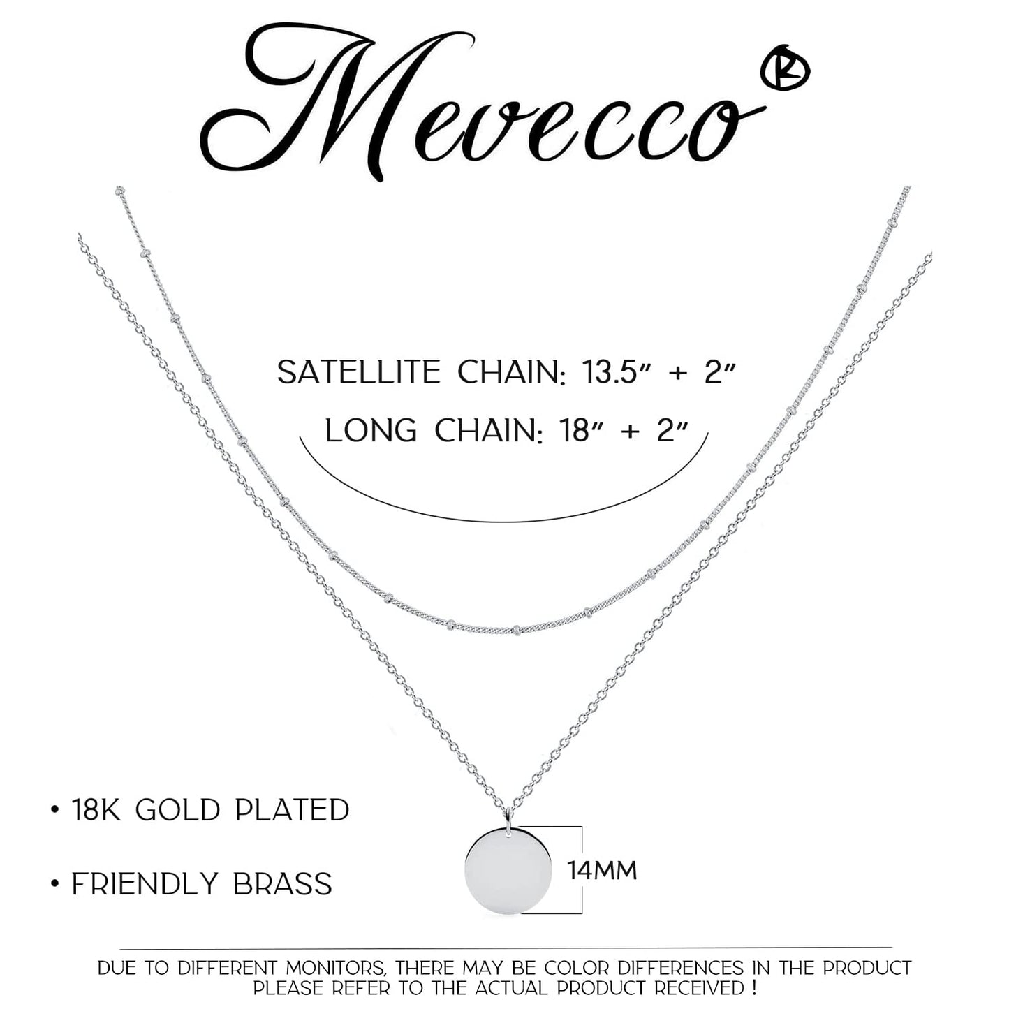 MEVECCO Layered Heart Necklace Pendant Handmade 18k Gold Plated Dainty Gold Choker Arrow Bar Layering Long Necklace for Women