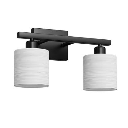 PARTPHONER Bathroom Light Fixtures, Bathroom Lighting Fixtures Over Mirror, Interior Classic Vanity Lights, Modern Bathroom Vanity Light with Textured White Glass Shade, Brushed Nickel, 3-Light