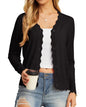 GRECERELLE Women's Long Sleeve V-Neck Button Down Cardigan Knit Shrugs Sweater