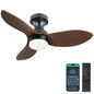 Ceiling Fans with Lights-36 Low Profile Ceiling Fan with Light and Remote/APP Control,Flush Mount,DC Reversible,LED Dimmable Blakc Ceiling Fans for Bedroom,Indoor/Outdoor Patio Use