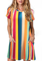 Alaster Women’s Casual Summer T Shirt Dress Loose Short Sleeve Tunic Dress with Pocket for Women