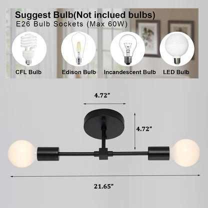 2 Lights Bathroom Wall Sconce Vanity Modern Industrial Wall Lamp Pole Wall Mount Lighting Fixture（Gold/Black Color）