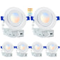 HONZIN 4 Pack 4 Inch Gimbal Recessed Lighting, 360° & 90° Adjustable Canless Downlight - 9W LED 750LM High Brightness, 5CCT 2700K-5000K Selectable, ETL/FCC & IC Rated, CRI90+ Dimmable