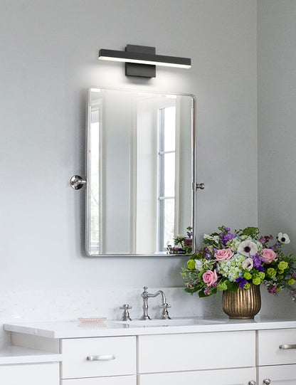 Joossnwell Black Bathroom Vanity Light Fixtures Dimmable 5CCT LED Bathroom Lighting Bar 15.75 Inch Modern Bath Lights Fixture Over Mirror 12W