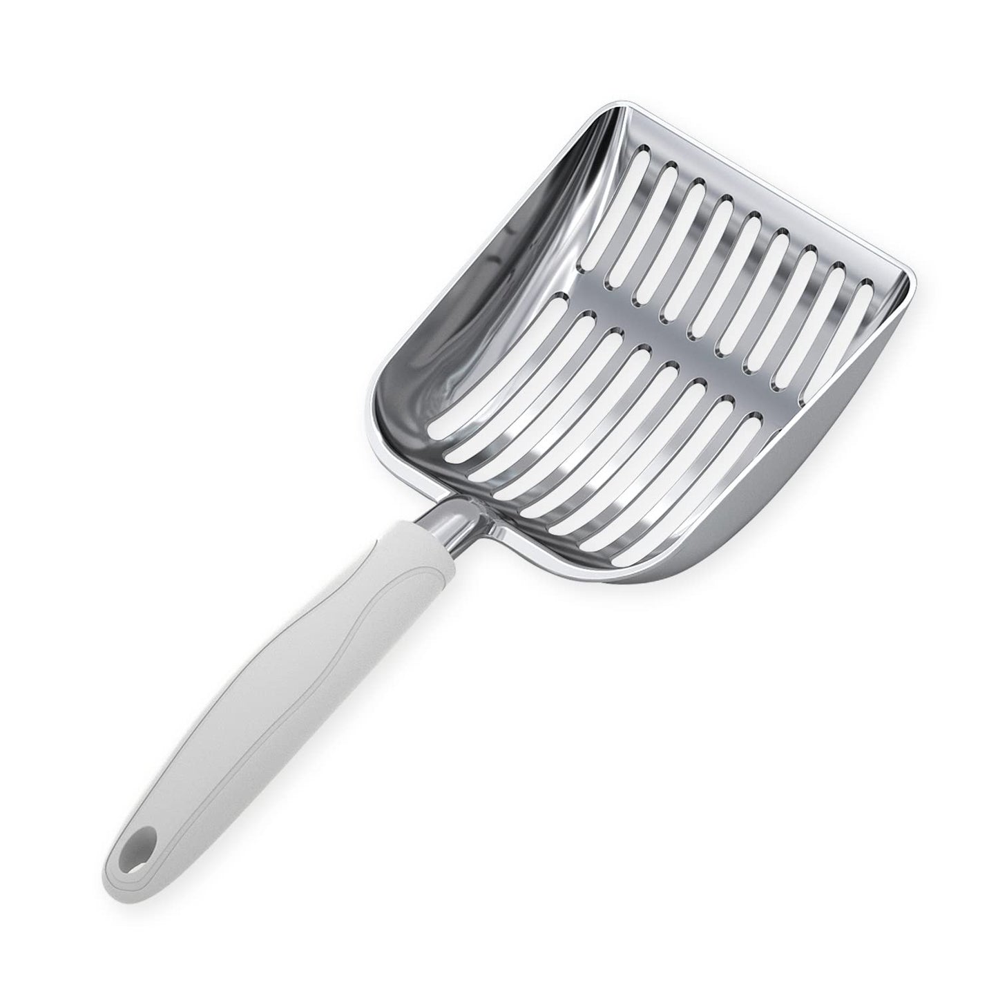 WePet Cat Litter Scoop, Aluminum Alloy Sifter, Kitty Metal Scooper, Deep Shovel, Long Handle, Poop Sifting, Kitten Pooper Lifter, Durable, Heavy Duty, for Litter Box