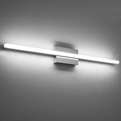 Combuh Modern Bathroom Light Fixtures Over Mirror 16 Inch IP44 9W Chrome Vanity Light Bar for Bathroom Wall Light Fixtures Cool White 6000K