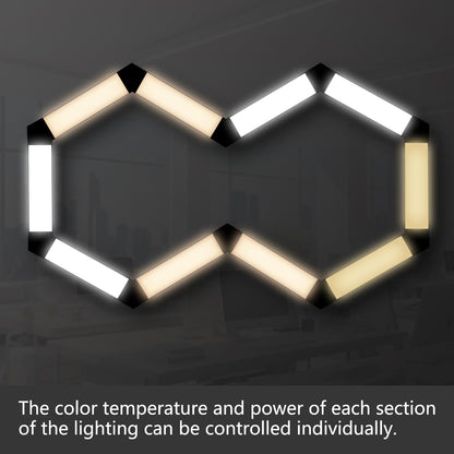 20FT LED Linear Light, 250W Pendant Light Fixtures, 0~10V Remote Switch, 3000K 4000K 6000K Color Changing Function, Combination Black Ceiling Shop Light, Suspended Office Lighting Fixture