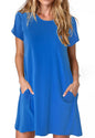 Alaster Women’s Casual Summer T Shirt Dress Loose Short Sleeve Tunic Dress with Pocket for Women