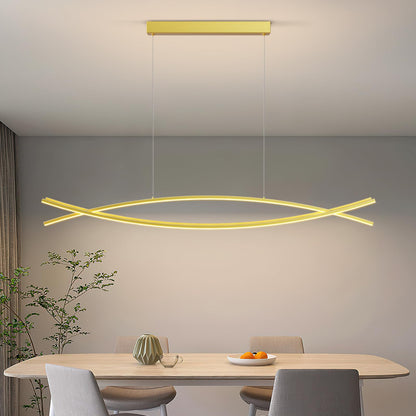 Modern LED Pendant Lights, 39in Chandelier Dimmable with Remote Control 3000k-6000K Adjustable Color Temperature, Aluminum Island Lighting Lamp Fixture for Kitchen, Dining Room, Billiard Room