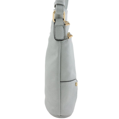 ALYSSA Triple Zip Pocket Large Crossbody Bag