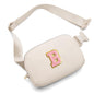 Gitus Belt Bag Fanny Pack Crossbody Bags with Initial Letter Patch Cute Stuff Birthday Gifts for Teenager Girls Cool Stuff for Teens Trendy Preppy Stuff for Teen Girls (Beige-A)