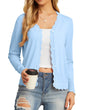 GRECERELLE Women's Long Sleeve V-Neck Button Down Cardigan Knit Shrugs Sweater