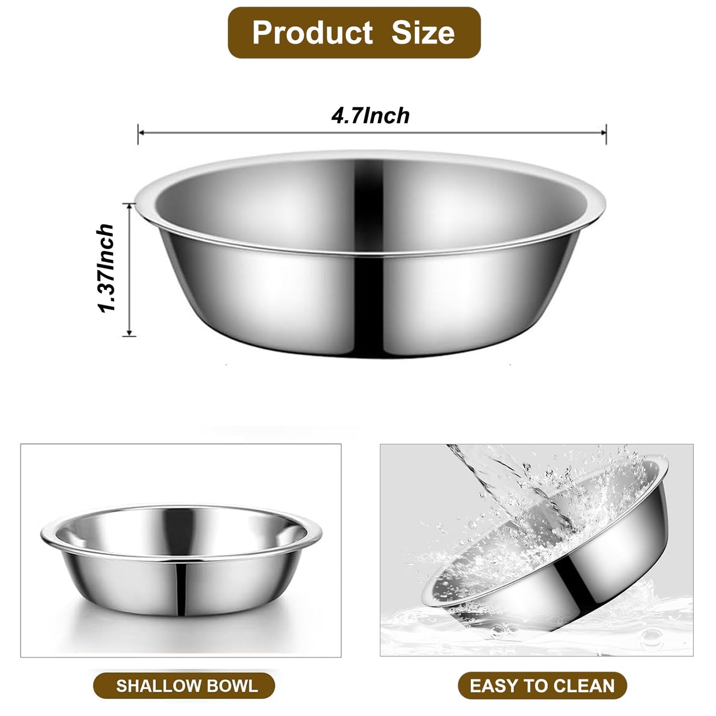 Upgraded Elevated Cat Bowls with Food Mat,15°Tilted Stand Anti Vomiting Raised Cat Dishes for Food and Water,2 Stainless Steel Bowls for Cats and Puppy