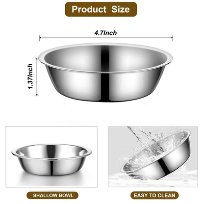 Upgraded Elevated Cat Bowls with Food Mat,15°Tilted Stand Anti Vomiting Raised Cat Dishes for Food and Water,2 Stainless Steel Bowls for Cats and Puppy