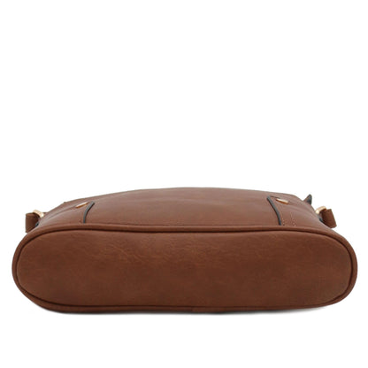 ALYSSA Triple Zip Pocket Large Crossbody Bag