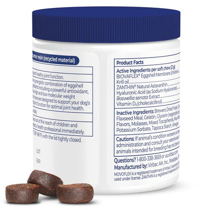 Advanced Soft Chews Hip Joint Support Supplement for Large Dogs- 60 Count by Virbac