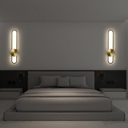 Modern Wall Sconce 4000K Dimmable LED Wall Light Fixture, Hardwired Wall Lamp for Living Room, Dining Room, Bedroom, Hallway, Lobby, Entryway (Brushed Black, H110cm/43.3inch)