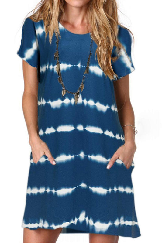 Alaster Women’s Casual Summer T Shirt Dress Loose Short Sleeve Tunic Dress with Pocket for Women