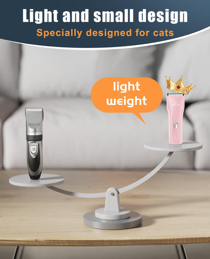 oneisall Pet Clipper for Cat Matted Hair, Pet Shaver for Cats Quiet Pet Hair Clippers Cordless Cat Clippers for Matted Hair Cat Clippers for Long Hair(Standard Blade)