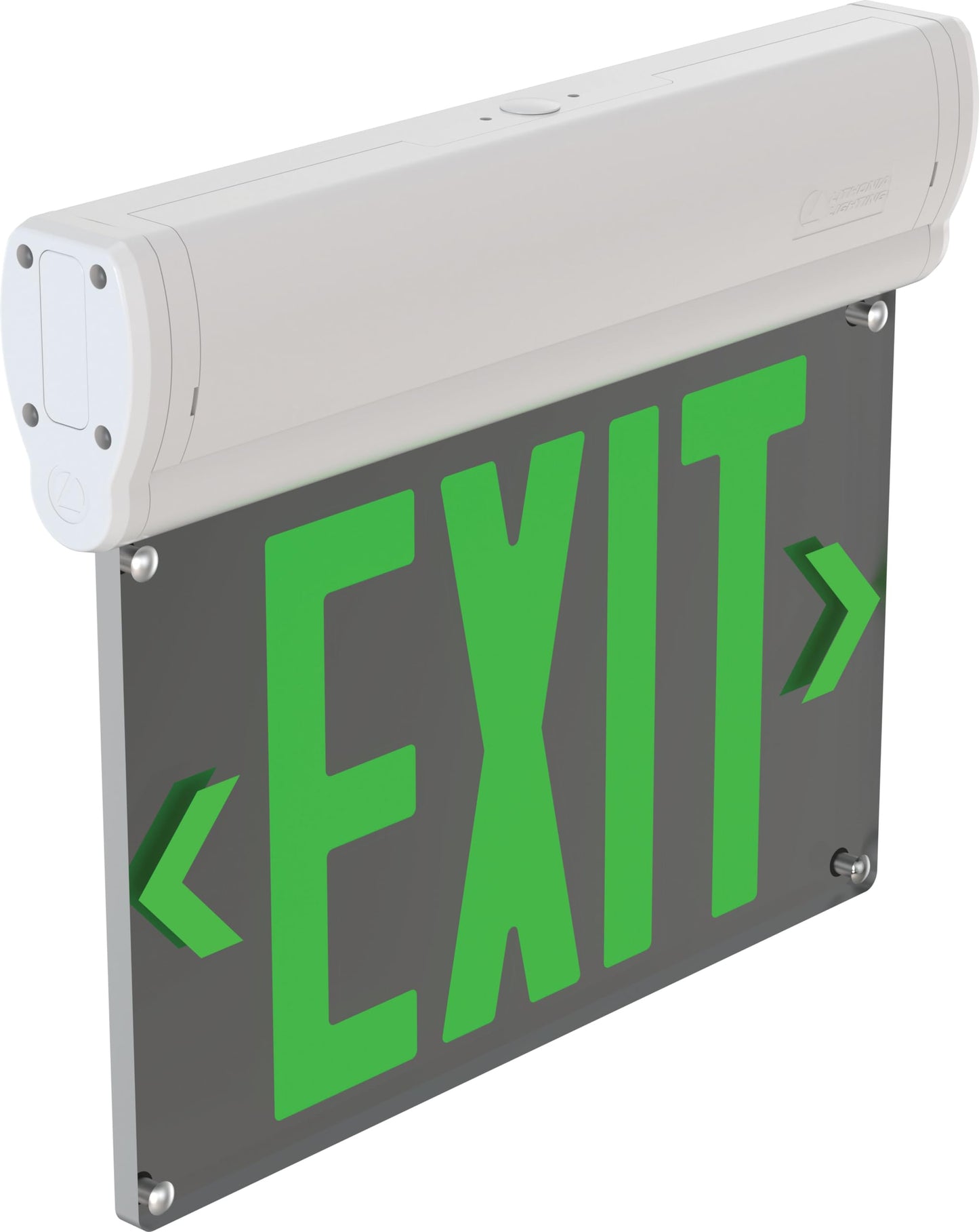 Lithonia Lighting BE W R SM M6 BE Basics Edge-Lit Exit Sign, White with Red Letters, Surface Mount