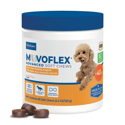 Advanced Soft Chews Hip Joint Support Supplement for Large Dogs- 60 Count by Virbac