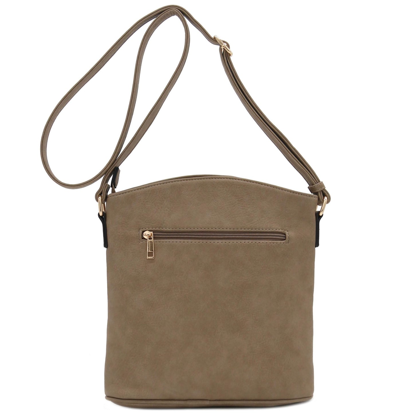 ALYSSA Triple Zip Pocket Large Crossbody Bag