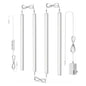 ASOKO Under Cabinet Led Light Plug in, Dimmable Daylight White 4500K, 3 Pack 12 inch Linkable Led Under Counter Lights for Kitchen, Shelf, Workbench, Cupboard, ETL Listed Plug 24V, UNO-LK 4500K