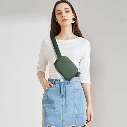 Gitus Belt Bag Fanny Pack Crossbody Bags with Initial Letter Patch Cute Stuff Birthday Gifts for Teenager Girls Cool Stuff for Teens Trendy Preppy Stuff for Teen Girls (Beige-A)