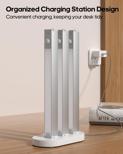 6 Pack Led Under Cabinet Lights Wireless with Charging Station, 7’’ Rechargeable Motion Sensor Light Indoor, Dimmable Closet Lights for Cabinets, Bookshelf, Stair, Hallway