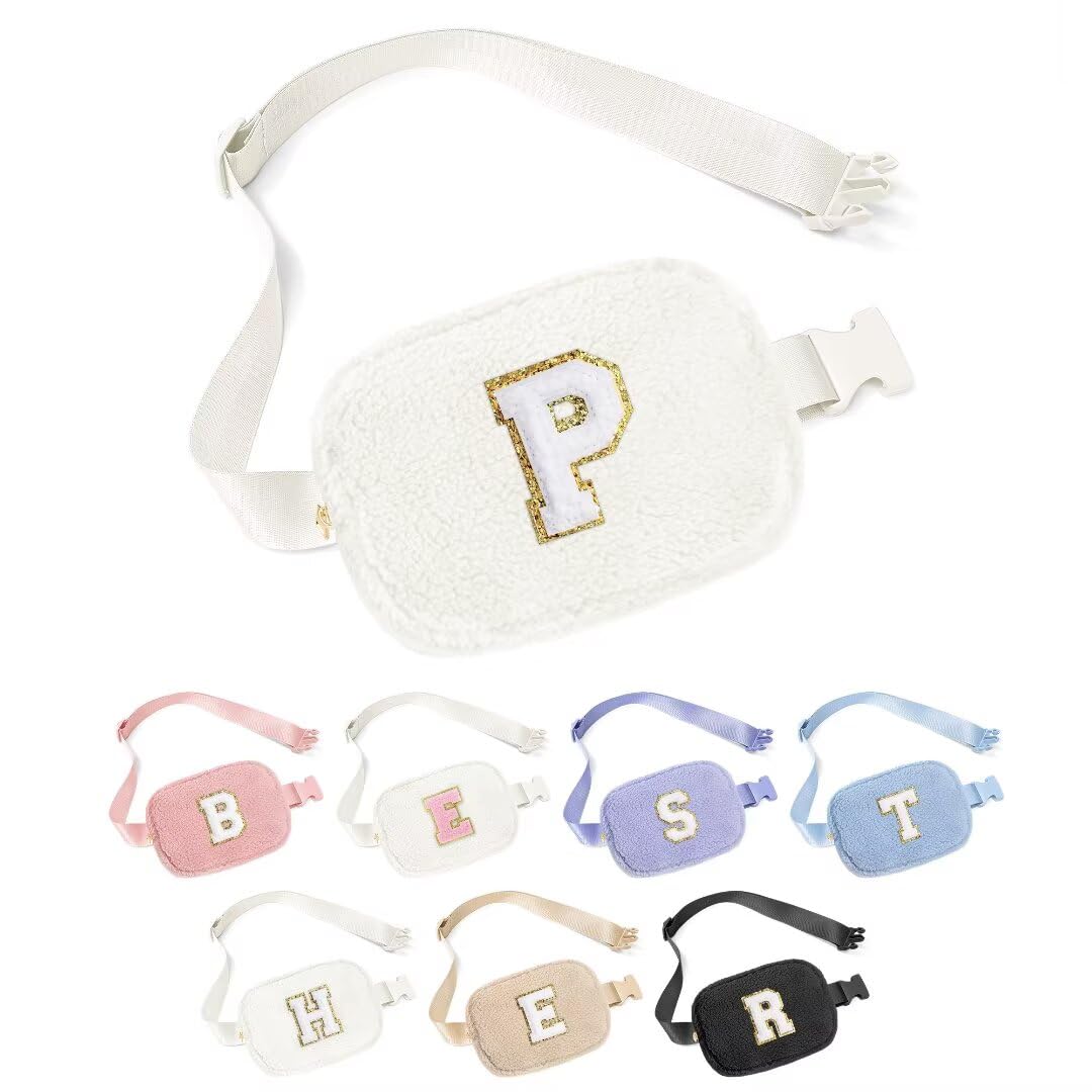 YOOLIFE Easter Gifts for Girls Kids Basket Stuffers - Birthday Gifts for Girls Daughter Sister Friends, Initial Crossbody Bag Belt Bag Fanny Pack for Women, Pink A