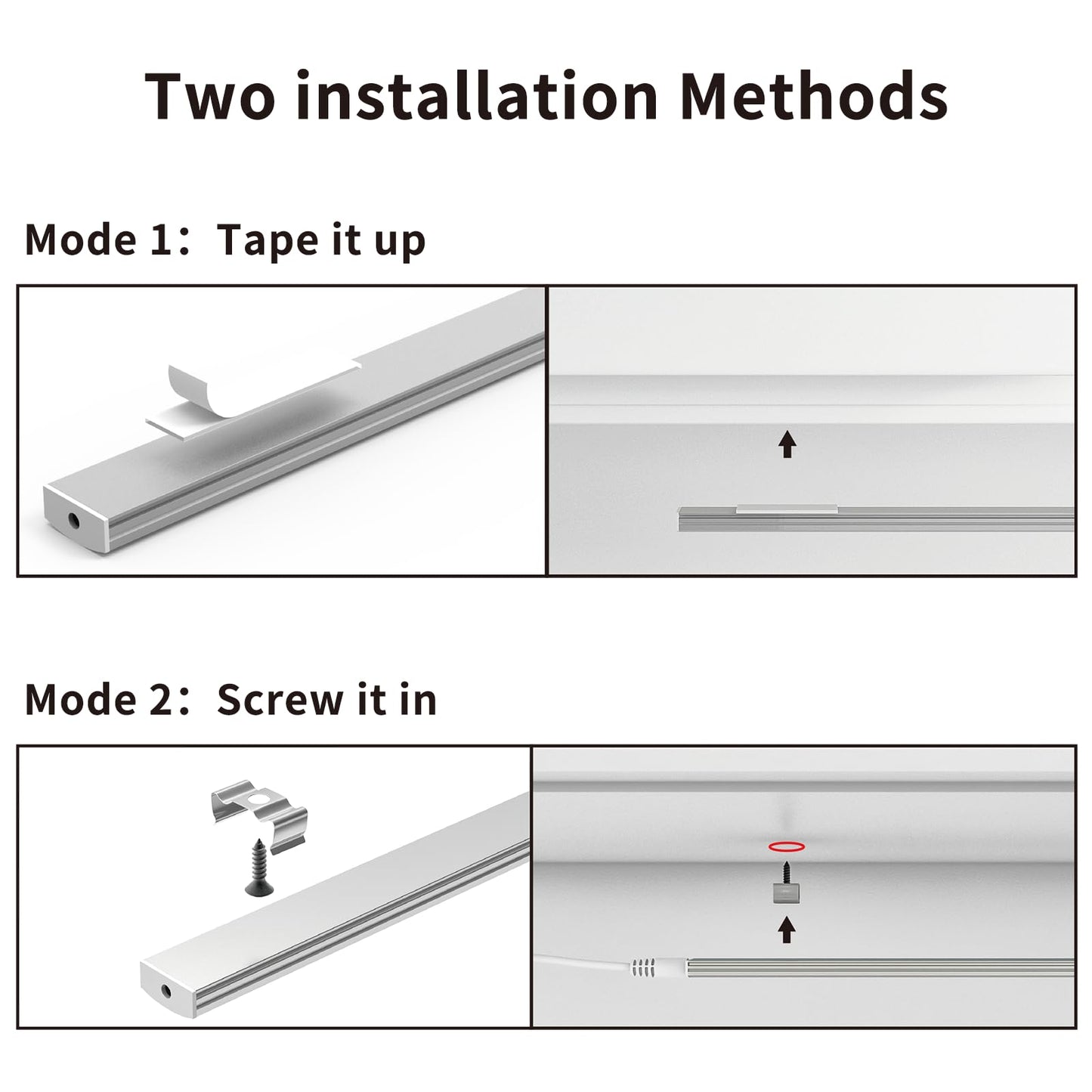 ASOKO Under Cabinet Led Light Plug in, Dimmable Daylight White 4500K, 3 Pack 12 inch Linkable Led Under Counter Lights for Kitchen, Shelf, Workbench, Cupboard, ETL Listed Plug 24V, UNO-LK 4500K