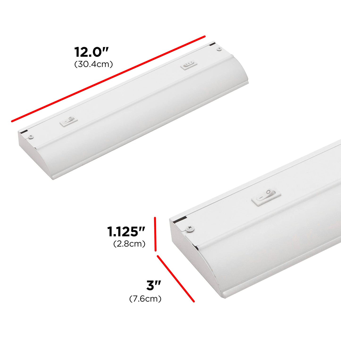 UltraPro 24 inch Hardwired Under Cabinet Lights, 3 Color Settings - 2700K/4000K/5000K - Warm White, Cool White, and Daylight, Under Cabinet Lighting, Dimmable Under Counter Lights for Kitchen, 45368