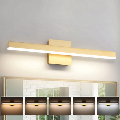 Joossnwell Black Bathroom Vanity Light Fixtures Dimmable 5CCT LED Bathroom Lighting Bar 15.75 Inch Modern Bath Lights Fixture Over Mirror 12W