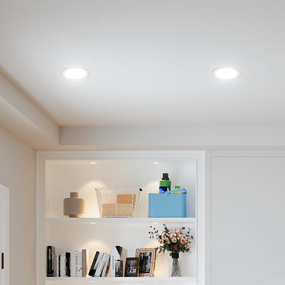 Amico 12 Pack 6 Inch 5CCT Ultra-Thin LED Recessed Ceiling Light with Junction Box, 1050LM Brightness, Dimmable Canless Wafer Downlight, 12W, ETL&FCC