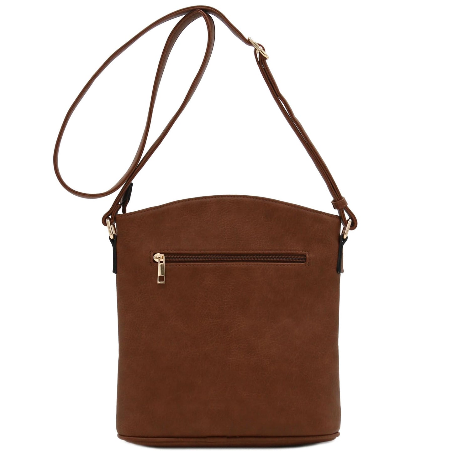 ALYSSA Triple Zip Pocket Large Crossbody Bag