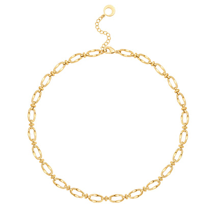 Aobei Pearl 18K Gold Paperclip Chain Choker Satellite Chain Biwa Pearl Pendant Necklace Dainty Jewelry for Women