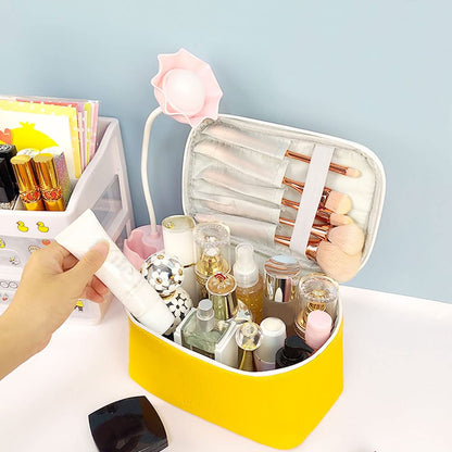 Meiyuuo Cute Makeup Bag Small Cosmetic Bags for Women Girls Gift for Teens Medium Pouch for Purse Essentials Toiletry Zip Pouch PU Waterproof Organizer Case (Cow Print)
