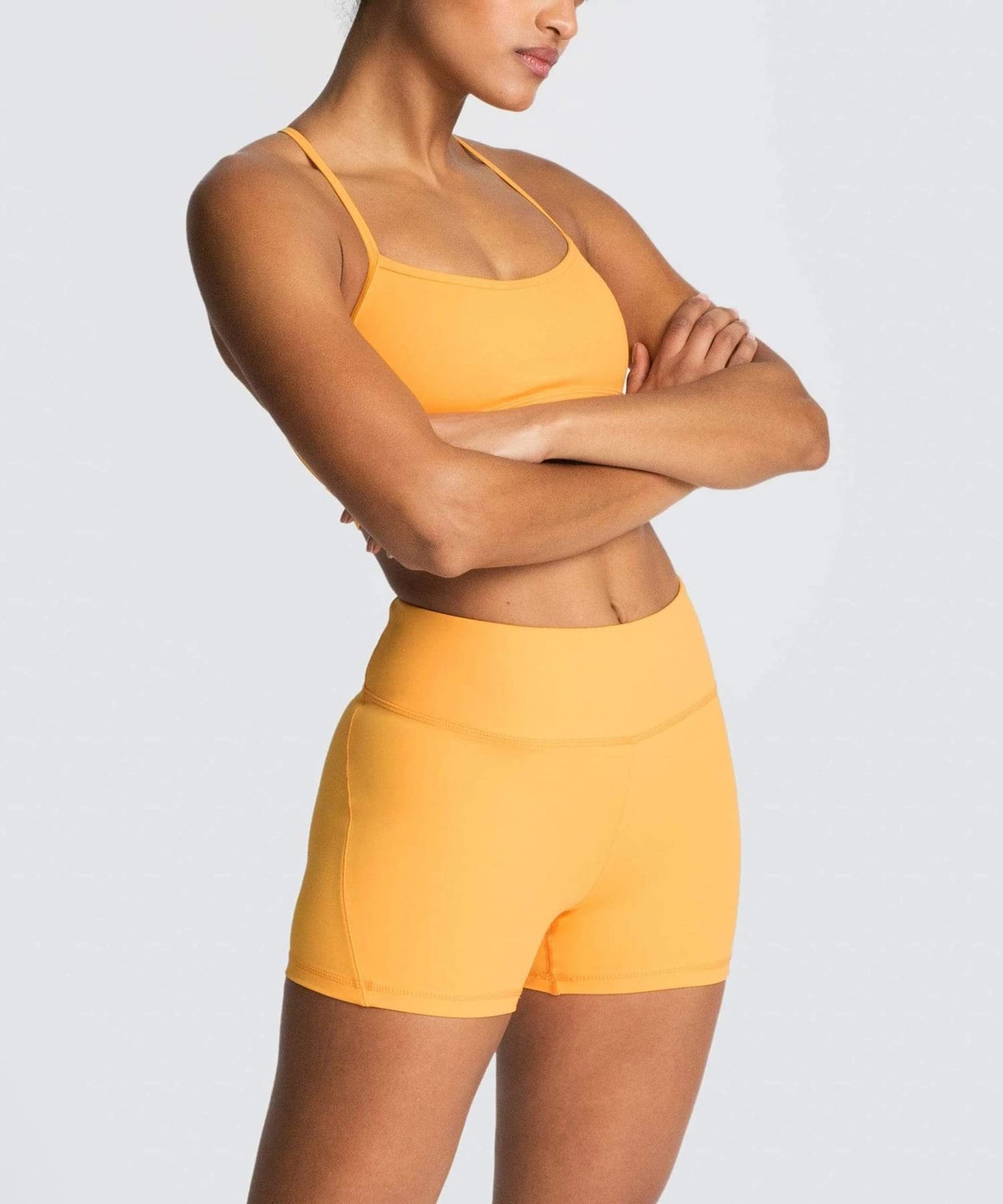 IWEMEK Women's Workout Sets 2 Piece Yoga Outfits High Waisted Biker Shorts and Cross Back Sports Bra Gym Set