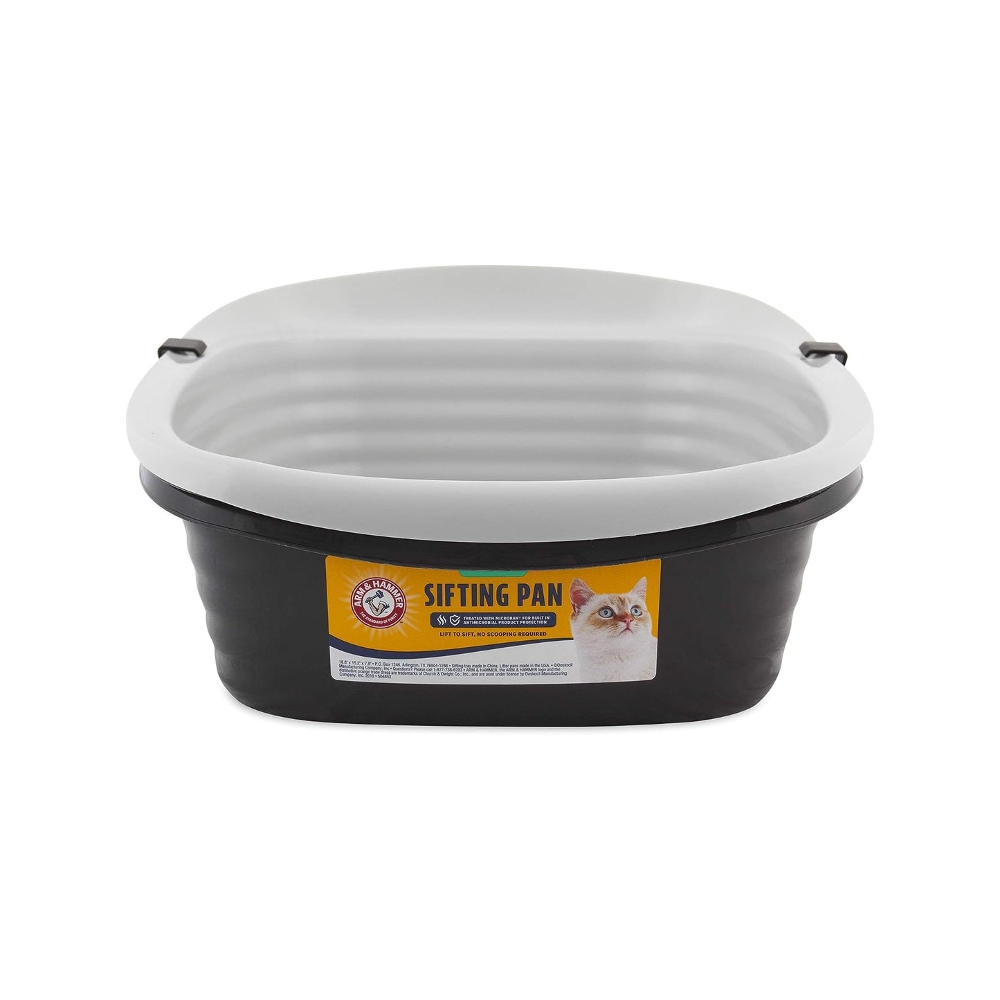 Arm & Hammer Cat Boxes for Indoor Cats with Microban, Sifting Litter Box, Scoop Free Cat Litter Tray, USA Made