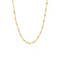 Aobei Pearl 18K Gold Paperclip Chain Choker Satellite Chain Biwa Pearl Pendant Necklace Dainty Jewelry for Women