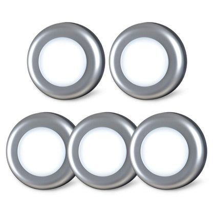 STAR-SPANGLED Push Tap Light, 2.8” Mini Night Touch LED Puck Lamp, Portable Under Cabinet Lighting AAA Battery Operated Powered, DIY Stick On Lights for Closet, Counter, Kitchen, Warm White, 5 Pack