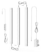 ASOKO Under Cabinet Led Light Plug in, Dimmable Daylight White 4500K, 3 Pack 12 inch Linkable Led Under Counter Lights for Kitchen, Shelf, Workbench, Cupboard, ETL Listed Plug 24V, UNO-LK 4500K