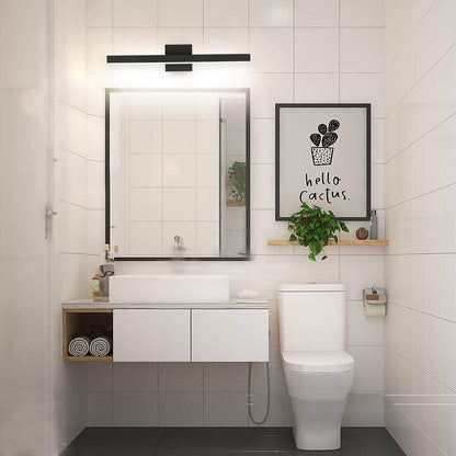 Joossnwell Black Bathroom Vanity Light Fixtures Dimmable 5CCT LED Bathroom Lighting Bar 15.75 Inch Modern Bath Lights Fixture Over Mirror 12W