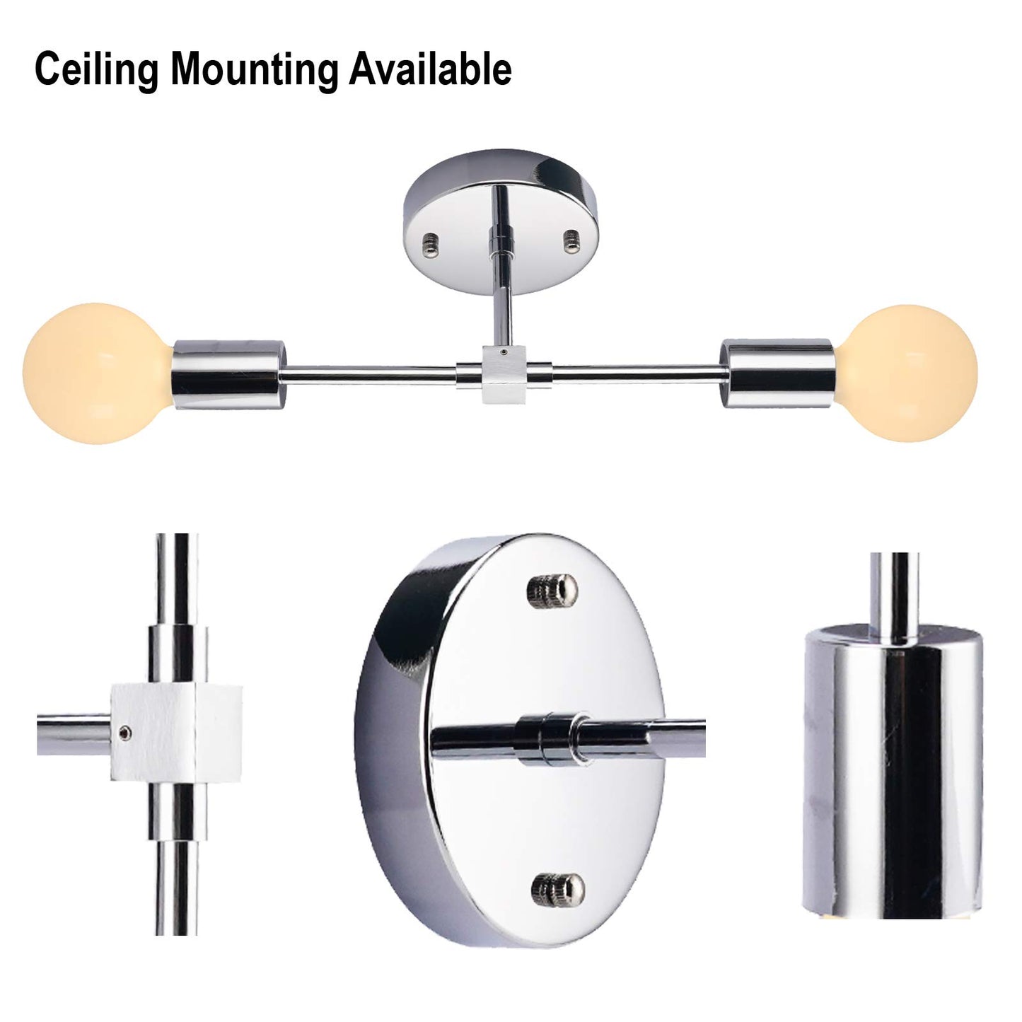 2 Lights Bathroom Wall Sconce Vanity Modern Industrial Wall Lamp Pole Wall Mount Lighting Fixture（Gold/Black Color）