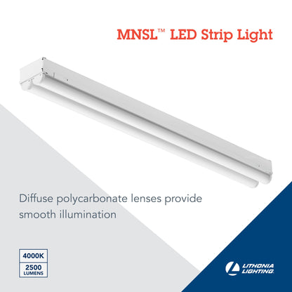 Lithonia Lighting MNSL L46 1LL MVOLT 40K 80CRI M6 White LED Strip Light, MVOLT, 4-Foot, 1-Light