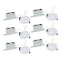 HALO HLB 4-Inch Thin Recessed Indoor/Outdoor Canless LED Downlight w/Selectable Color Temperatures 6-Pack HLB40699FS1EMWR-6PK