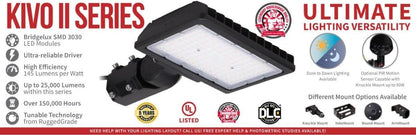 RuggedGrade 120W - Kivo II CS Series LED Floodlight - 17,400 Lumens - Color Selectable 30K/40K/50K - Knuckle Mount