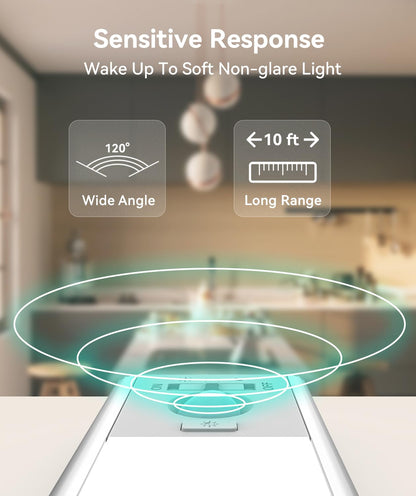 Under Cabinet Lighting, LED Motion Sensor Light Indoor, 2200mAh USB Rechargeable Closet Lights Battery Operated, Stick On Magnetic Wireless Dimmable Under Counter Lights for Kitchen, Stairs (2 Pack)